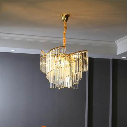 美式轻奢卧客厅水晶吊灯新创意室灯饰代155简约餐款厅吊灯le现d灯