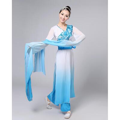 正品汉水服墨色水袖舞蹈演服装出古典男舞惊鸿舞女墨舞表演服长袖