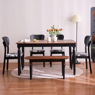 法式 中风桌长古方形吃饭桌 木餐餐桌DJS中古餐桌小户实型客厅美式