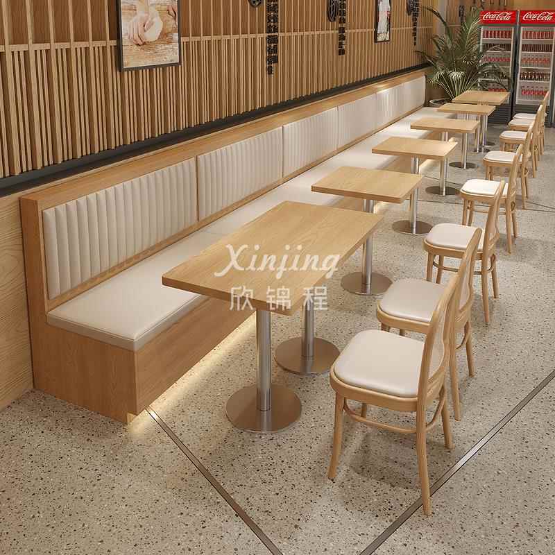 定制西餐厅靠墙卡座沙发桌子餐饮商用甜品奶茶店桌椅组合港式茶桌