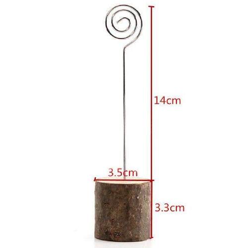 10pcs Wooden Base Wedding Table Name Number Holder Party