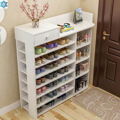 Shoe rack cabinet Storage box dust-proof Multi-layer wood