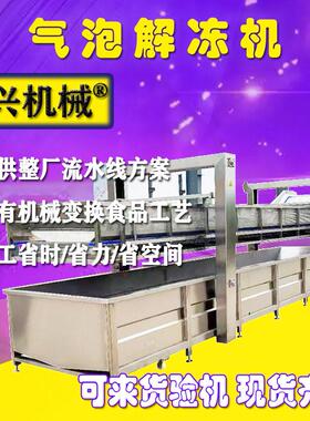 佳兴全自动龙虾气泡清洗机 多功能扇贝清洗风干线 海鲜解冻清洗机