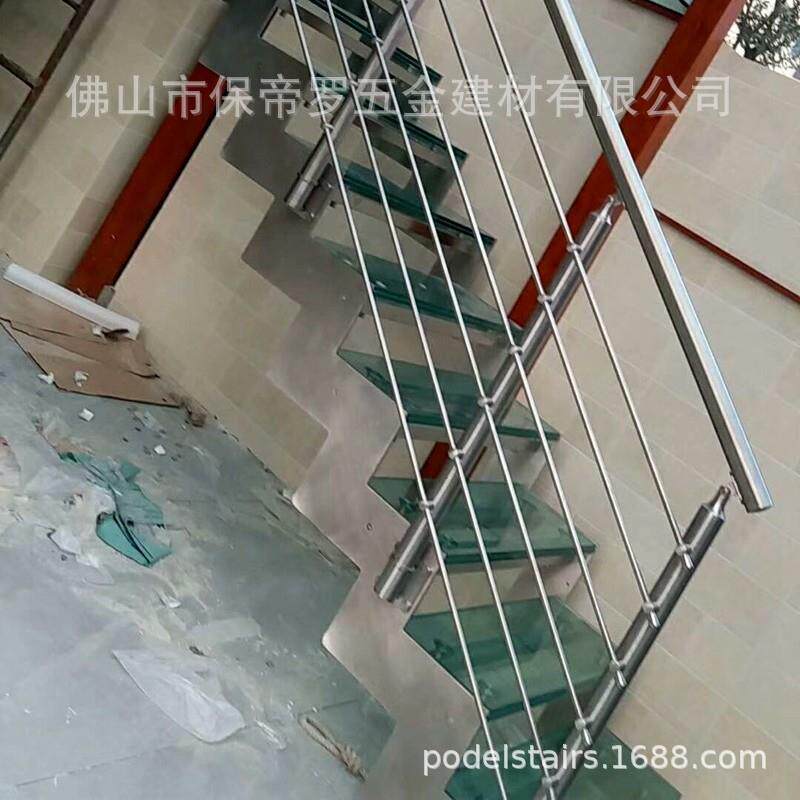 不锈钢玻璃楼梯扶手栏杆设计各种不锈钢楼梯L型