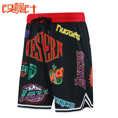 森林狼裤子勇士队爵士队篮球裤马刺队开拓者单裤运动健身裤球裤子