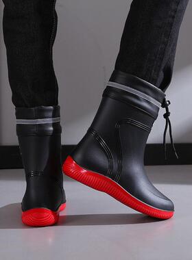 Mid-Tube Rainshoes Short Rain Shoes Men