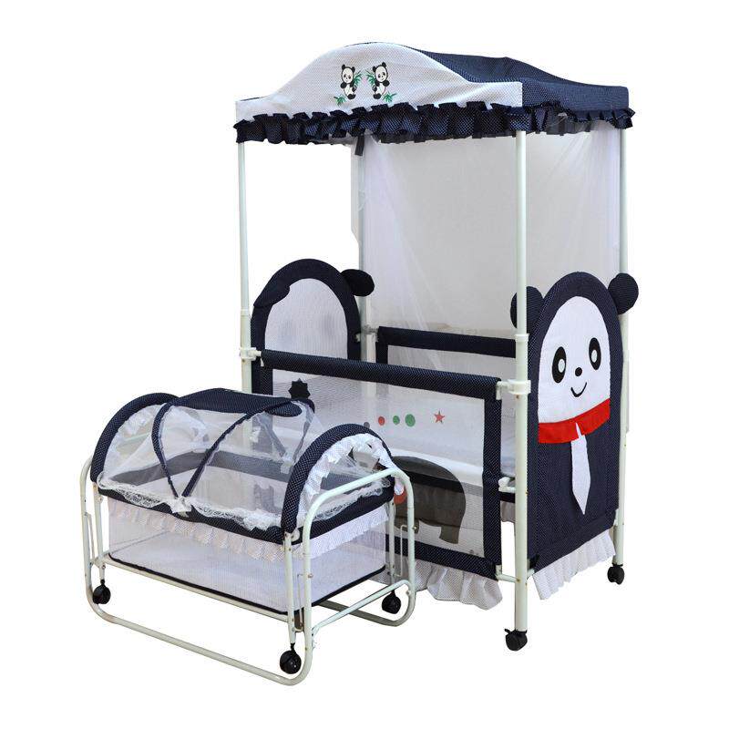 铁艺婴儿床拼接大床宝宝床加高护栏围栏拼拼床铁床升降高度可移动