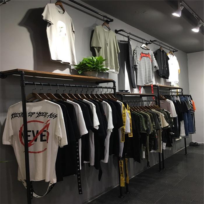 新款直销婚纱礼服展示架女服装店上墙u型挂衣杆吊顶悬挂陈列衣架