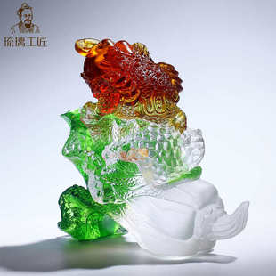 琉璃工匠貔貅摆件水晶白菜百财开业礼品实用大气朋友送礼好物