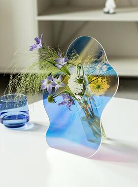 花瓶亚克插花简约花摆件北欧现代器艺术玄关装饰力客厅创意