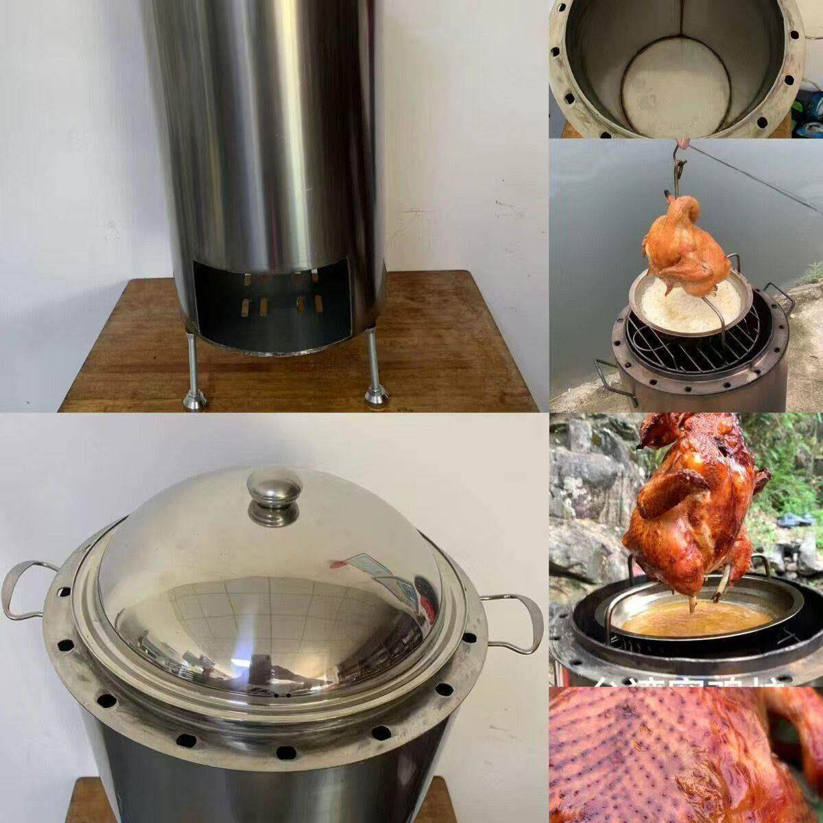 台湾桶式烤鸡户外烧烤窑鸡炉商用烤鸡鸭柴火烤鸡家用烤鸡炉