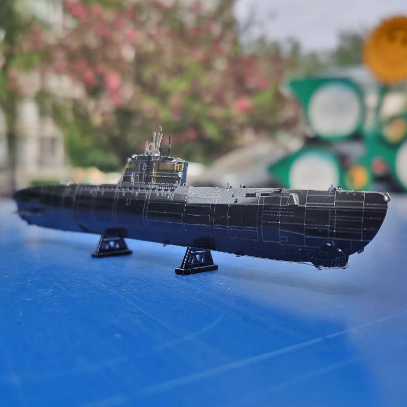 钢魔像 3D立体金属拼图DIY手工拼装模型 彩色 德国U型潜艇XXI