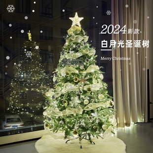 饰品高级感套餐家用大型diy摆件 圣诞树摆件仿真加密发光圣诞节装