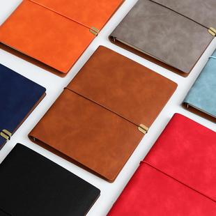 A5仿皮活页本绑带笔记本a6记事本子复古手账本皮质手帐本文化用品