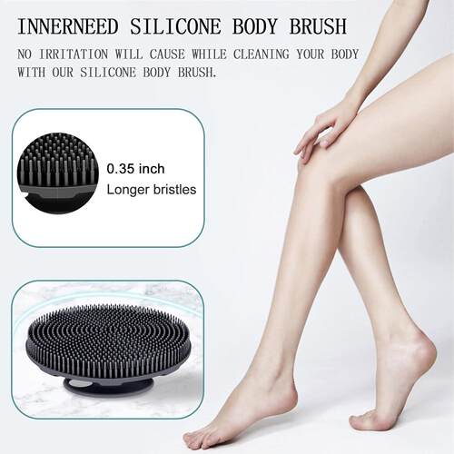 Silicone Body Scrubber Shower Brush Handheld Cleansing Skin