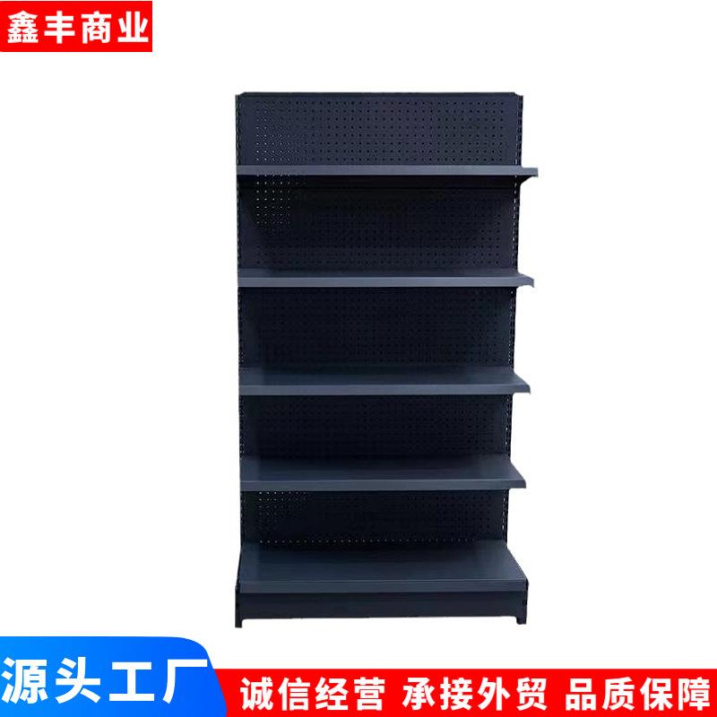 单面主架灰色123长货架商超置物架便利店展示架多层置物架
