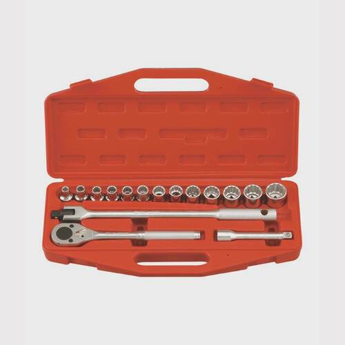 Genius天赋进口工具1/2″系列16件套12角公制套筒扳手组TW-416M