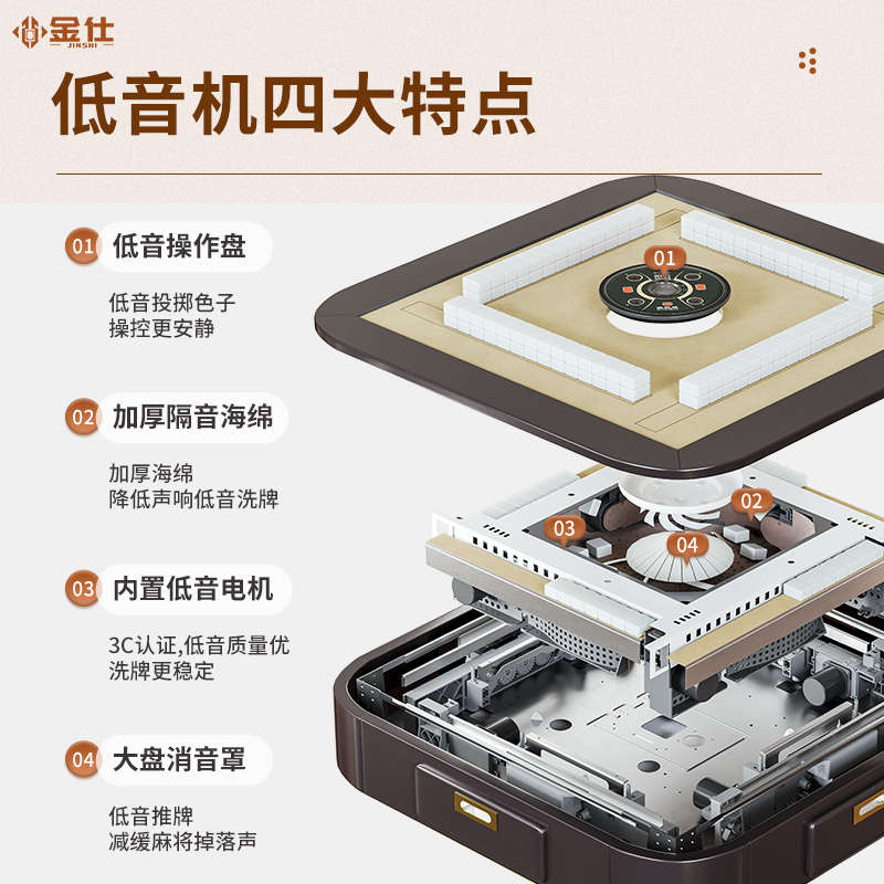 欧式折叠麻将桌餐桌两用一体多功能电动实木麻将机全自动家用机麻