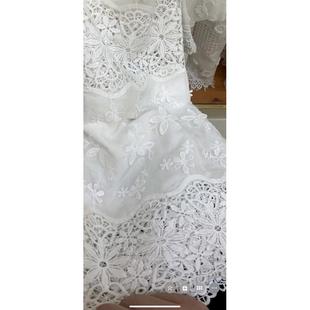 394水溶镂空棉布立体3D花朵满幅刺绣蕾丝裙摆花边