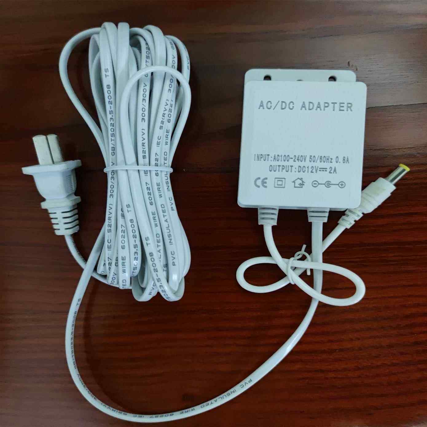 墙白超长线12V电源2A摄像头防雨常规通用监控专用安防电源室外