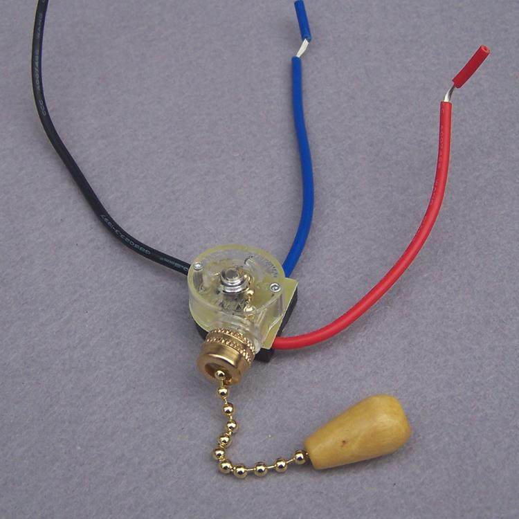 高品质拉线三线开关2路分段二合一拉绳 灯具灯饰配件三路线灯吊灯