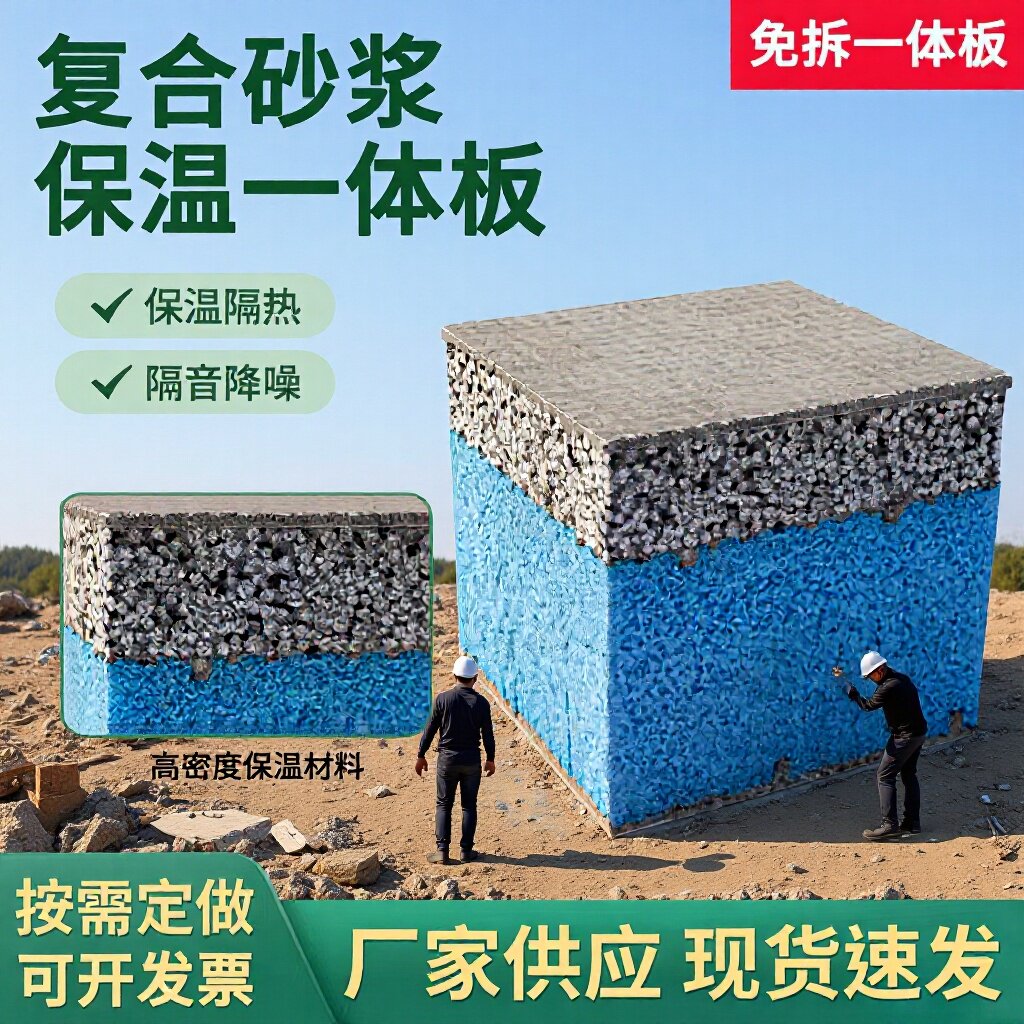 免拆模一体板新型建材外墙装饰材料保温结构复合板外墙保温一体板