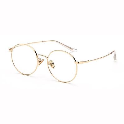 高档202近2圆款白敬亭复古防框文艺视蓝光辐射眼镜框男平光镜女潮