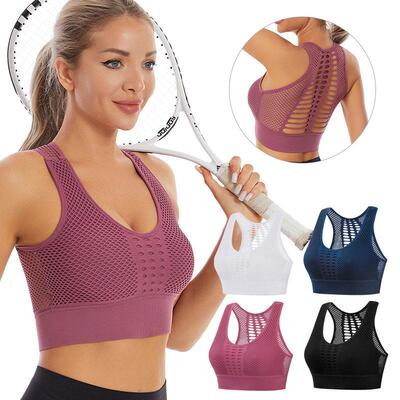 Women Breathable Active Bra Sports Bra Sexy Mesh Sports Top
