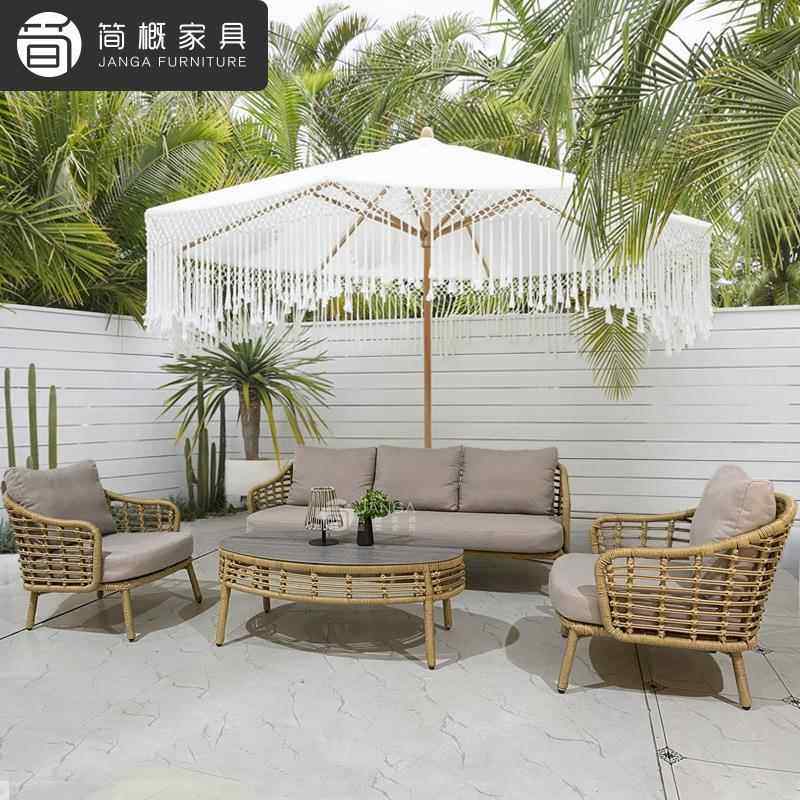 户外别墅泳池91椅藤沙发客厅休闲花庭编院家具民宿防水防晒藤园茶,住宅家具,户外沙发,淘宝优惠券,粉丝福利购,淘宝优惠卷