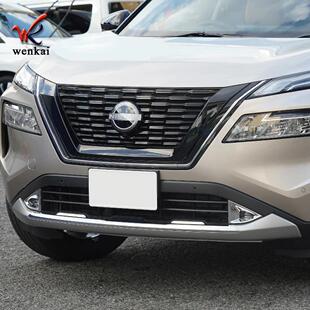 适用于日产22款 Rogue专用前雾灯罩 奇骏T33前保险杠雾灯电镀亮框