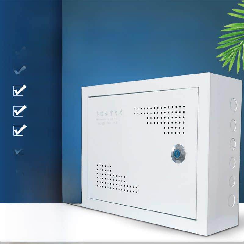 明装弱电箱光纤入户信息箱400*300网络交换机布线箱挂墙多媒体箱
