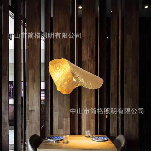 后现代艺术全铜餐厅吊灯设计师样板房餐桌吧台楼梯间北欧简约创意