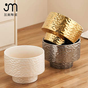 25cm大口径台面花盆蝴蝶兰大蕙兰花器植物盆栽盆景