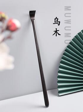 乌木圆手柄痒痒挠紫光檀木老头乐红木挠痒痒耙子挠后背抓痒不求人