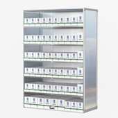 铝合金烟架子挂墙式 便利店展示架超市陈列展柜带锁透明推拉门烟柜