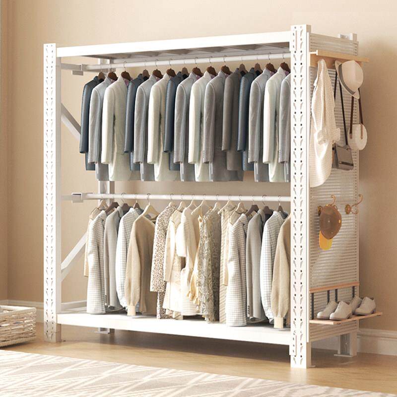 家用晾衣挂衣服仓库货架衣柜服装店展示架靠墙置物架多层置物架子