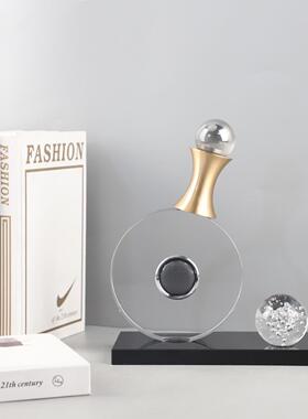 欧式轻奢透明水晶琵琶艺术装饰摆件玄关卧室客厅电视柜家居装饰品