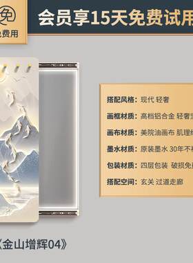 隐藏式金山靠山全身隐形玄关日照索居镜子穿衣镜壁画镜推拉装饰画