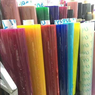 新款上市 有色透明TPU 0.8mm彩色超透高弹性TPU膜 手袋鞋包料