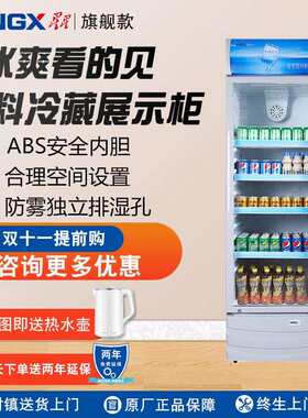 XINGX/星星LSC-236C商用展示柜啤酒饮料陈列柜立式大容量保鲜冷柜