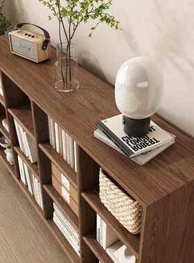 木书柜靠墙储物实柜由合格子组柜家用收纳一体书架自落地展VYS示