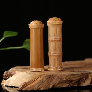 创意手工实心玉竹蟋蟀叫罐蝈蝈笼子蛉虫鸣虫虫罐外出便携蛐蛐竹筒