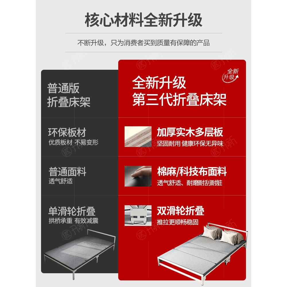 入柜式床小折折叠床户型家用款可收缩单轮人床四折叠隐形床带滑五