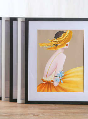 实木相框挂墙20寸32寸36寸创意摆台A4K8 a3相册照片影楼画框架裱