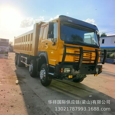前四后八自卸车矿用双桥土方运输车375马力隧道用车厢货车