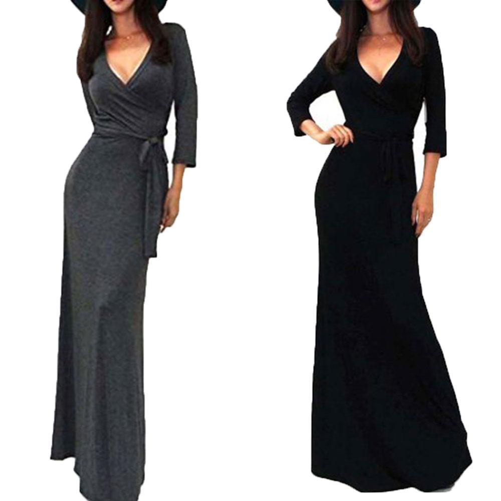 slim autumn volume V-neck sleeve long running three-quarter