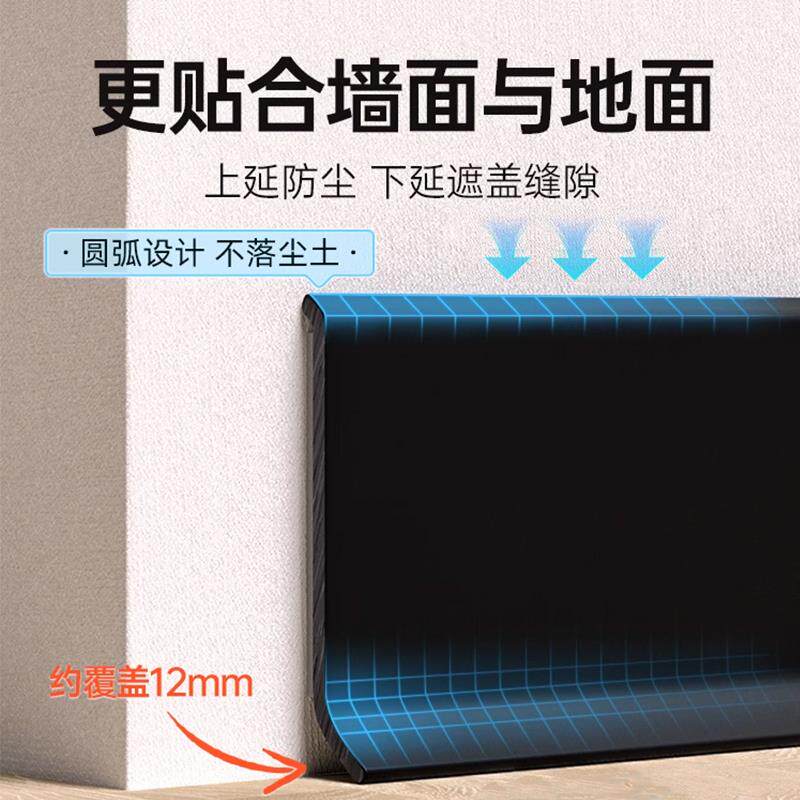 踢脚自粘pvc塑脚安料地线5cm8cm1zyzg-tjx0cm贴线脚线新型自己装