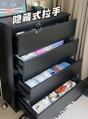 黑色斗柜家用卧室床尾储物柜意式轻奢客厅靠墙收纳柜工厂