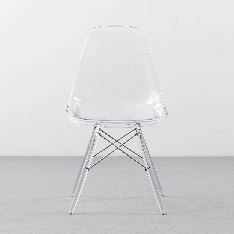 北欧餐椅塑料家用简约椅轻奢靠背椅网红设计师水晶透明亚克力椅子