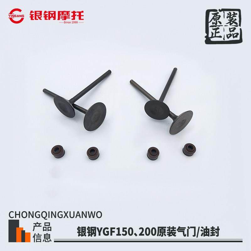 银钢YG150-22迷你200边三轮摩托车气门YGF发动机气门组件油封配件